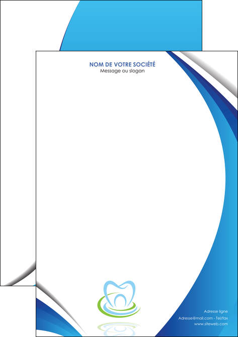personnaliser modele de tete de lettre dentiste dents dentiste dentier MIDBE30972