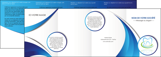 cree depliant 4 volets  8 pages  dentiste dents dentiste dentier MIDBE30982