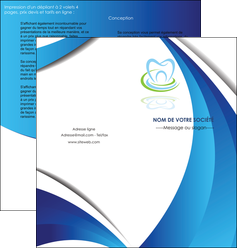 faire depliant 2 volets  4 pages  dentiste dents dentiste dentier MLGI30986