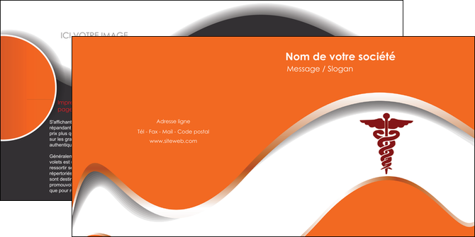 faire depliant 2 volets  4 pages  chirurgien pharmacie hopital medecin MIDBE31084