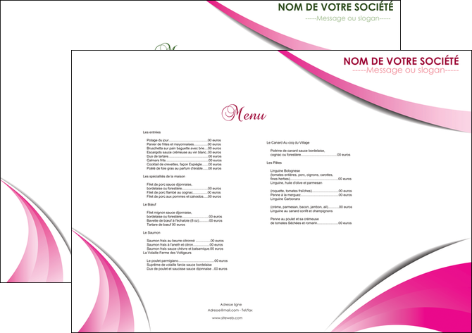 creation graphique en ligne set de table metiers de la cuisine menu restaurant carte MLIG31188