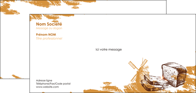 creation graphique en ligne carte de correspondance boulangerie pains boulangerie boulanger MIDLU31308