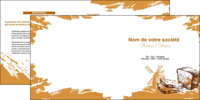 maquette en ligne a personnaliser depliant 2 volets  4 pages  boulangerie pains boulangerie boulanger MIDLU31316