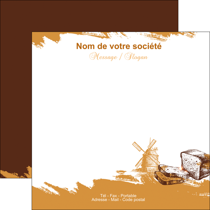 personnaliser modele de flyers boulangerie pains boulangerie boulanger MIDLU31320
