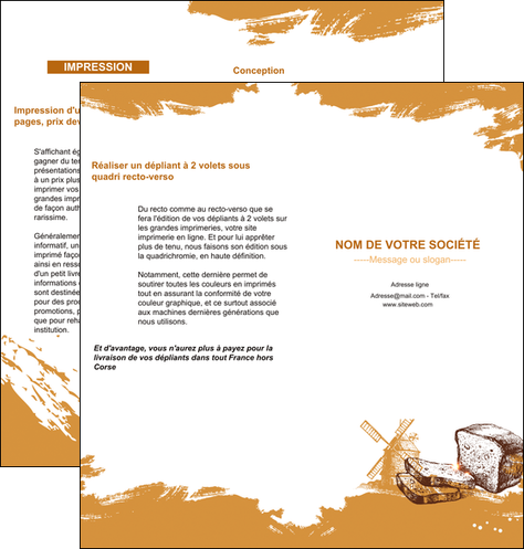 creer modele en ligne depliant 2 volets  4 pages  boulangerie pains boulangerie boulanger MIDLU31324