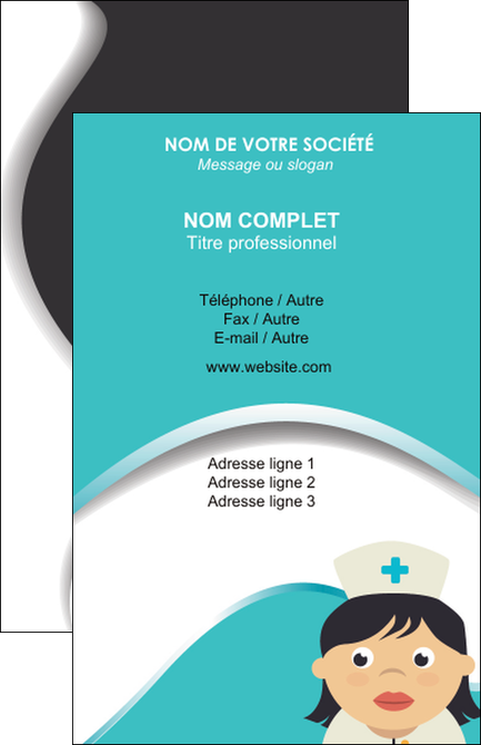 imprimerie carte de visite infirmier infirmiere infirmiere infirmerie blouse MIDBE31336