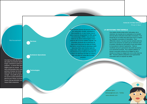 faire depliant 3 volets  6 pages  infirmier infirmiere infirmiere infirmerie blouse MIDBE31338