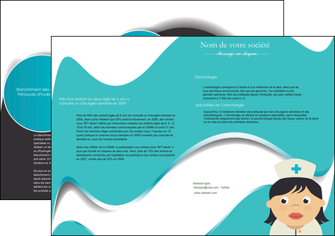 faire depliant 2 volets  4 pages  infirmier infirmiere infirmiere infirmerie blouse MIDBE31356