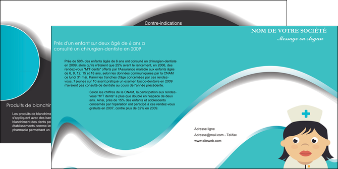 imprimer depliant 2 volets  4 pages  infirmier infirmiere infirmiere infirmerie blouse MIDBE31358