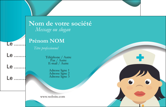 creation graphique en ligne carte de visite infirmier infirmiere infirmiere infirmerie blouse MIDBE31362