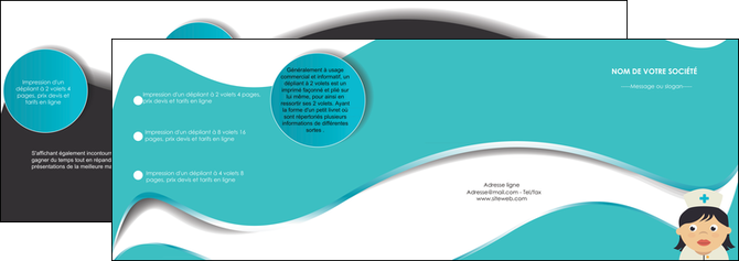 creation graphique en ligne depliant 4 volets  8 pages  infirmier infirmiere infirmiere infirmerie blouse MIDBE31368