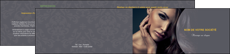 creation graphique en ligne depliant 2 volets  4 pages  cosmetique beaute bien etre coiffure MIFCH31390