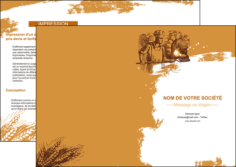 creation graphique en ligne depliant 2 volets  4 pages  boulangerie pains boulangerie boulanger MID31406