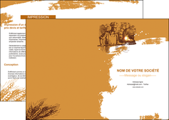 creation graphique en ligne depliant 2 volets  4 pages  boulangerie pains boulangerie boulanger MIDLU31406
