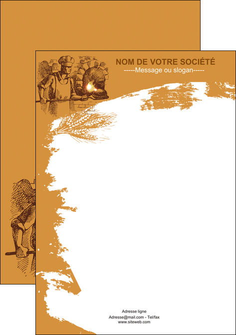 personnaliser modele de flyers boulangerie pains boulangerie boulanger MID31428
