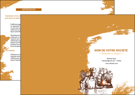 realiser depliant 2 volets  4 pages  boulangerie pains boulangerie boulanger MID31438