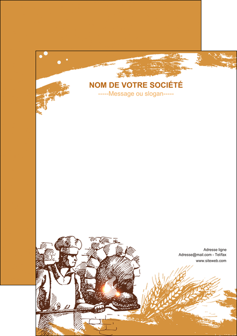 maquette en ligne a personnaliser affiche boulangerie pains boulangerie boulanger MID31442