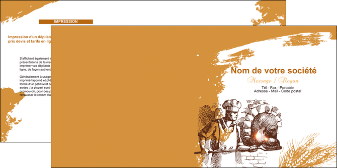 personnaliser modele de depliant 2 volets  4 pages  boulangerie pains boulangerie boulanger MID31454
