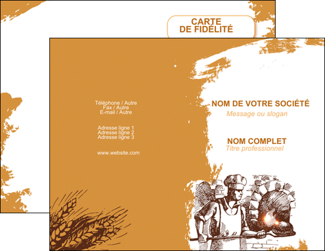 imprimer carte de visite boulangerie pains boulangerie boulanger MID31456