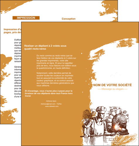 maquette en ligne a personnaliser depliant 2 volets  4 pages  boulangerie pains boulangerie boulanger MID31462