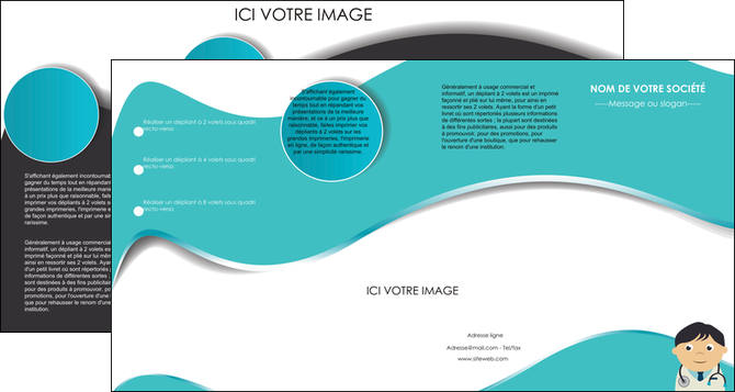 creation graphique en ligne depliant 4 volets  8 pages  chirurgien docteur soin soin medical MIDBE31476
