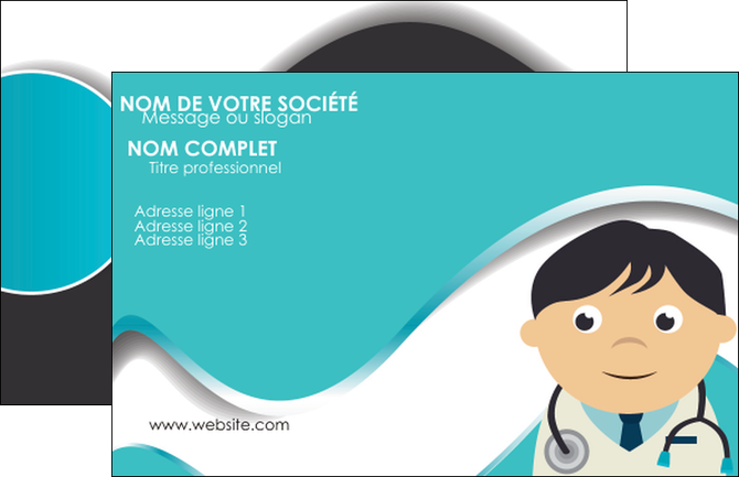 imprimer carte de visite chirurgien docteur soin soin medical MIDBE31498