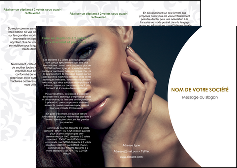 impression depliant 3 volets  6 pages  centre esthetique  beaute bien etre coiffure MLIGCH31508