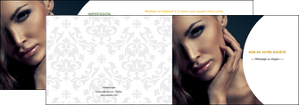 creer modele en ligne depliant 2 volets  4 pages  cosmetique beaute bien etre coiffure MLIGCH31522