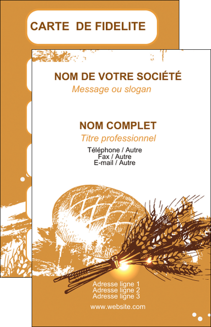 impression carte de visite boulangerie pains boulangerie boulanger MLIG31536