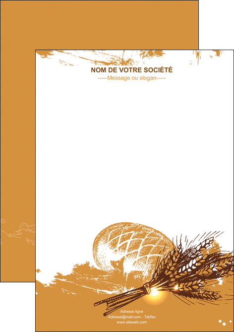 creation graphique en ligne flyers boulangerie pains boulangerie boulanger MLIG31552