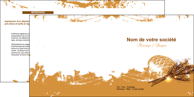 personnaliser modele de depliant 2 volets  4 pages  boulangerie pains boulangerie boulanger MLIG31556