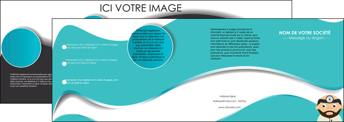 personnaliser modele de depliant 4 volets  8 pages  materiel de sante docteur medecin soins medicales MIDBE31580