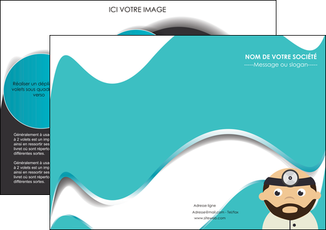 imprimerie depliant 2 volets  4 pages  materiel de sante docteur medecin soins medicales MIDBE31584