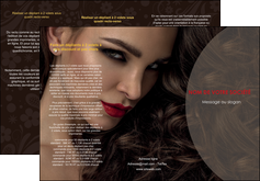 cree depliant 3 volets  6 pages  centre esthetique  beaute bien etre coiffure MFLUOO31650