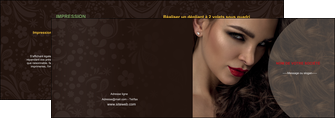 modele depliant 2 volets  4 pages  centre esthetique  beaute bien etre coiffure MFLUOO31662
