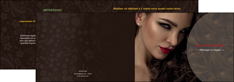personnaliser modele de depliant 2 volets  4 pages  centre esthetique  beaute bien etre coiffure MFLUOO31664