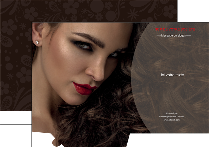 creation graphique en ligne pochette a rabat centre esthetique  beaute bien etre coiffure MFLUOO31666