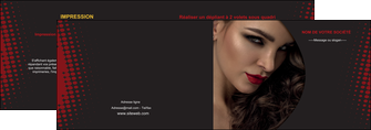 realiser depliant 2 volets  4 pages  centre esthetique  coiffeur a domicile salon de coiffure salon de beaute MFLUOO31766