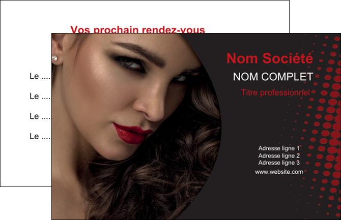 personnaliser modele de carte de visite centre esthetique  coiffeur a domicile salon de coiffure salon de beaute MFLUOO31780