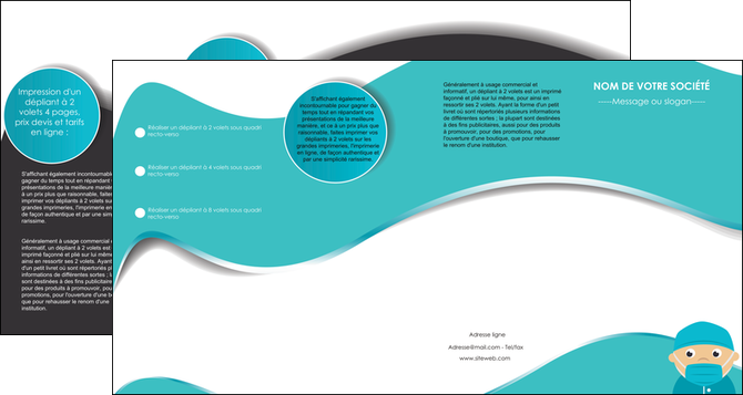 faire modele a imprimer depliant 4 volets  8 pages  infirmier infirmiere infirmier infirmerie aide soignant MIDLU31800