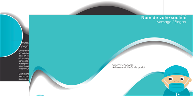 creation graphique en ligne depliant 2 volets  4 pages  infirmier infirmiere infirmier infirmerie aide soignant MIDLU31818