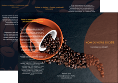 exemple depliant 3 volets  6 pages  bar et cafe et pub tasse a cafe cafe graines de cafe MIFCH31830