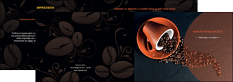 faire modele a imprimer depliant 2 volets  4 pages  bar et cafe et pub tasse a cafe cafe graines de cafe MIFCH31844