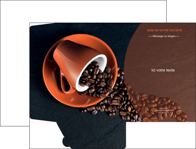 impression pochette a rabat bar et cafe et pub tasse a cafe cafe graines de cafe MIFCH31848