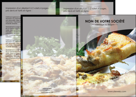 exemple depliant 2 volets  4 pages  pizzeria et restaurant italien pizza pizzeria restaurant italien MIDBE31876