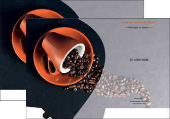 maquette en ligne a personnaliser pochette a rabat bar et cafe et pub cafe tasse de cafe graines de cafe MIFCH31916