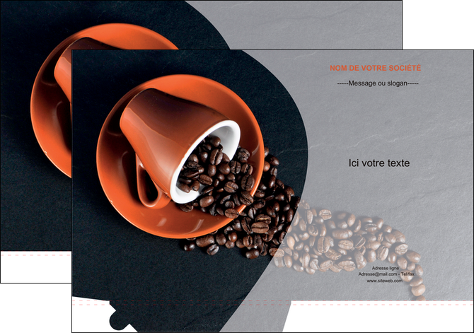 exemple pochette a rabat bar et cafe et pub cafe tasse de cafe graines de cafe MIFCH31918