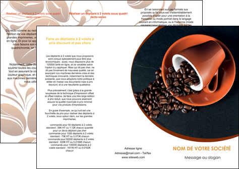 faire depliant 3 volets  6 pages  discotheque et night club cafe tasse de cafe graines de cafe MIFCH31942