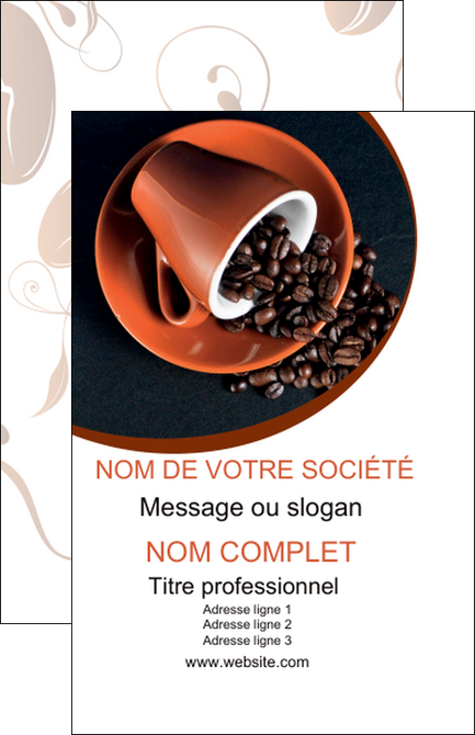 faire carte de visite discotheque et night club cafe tasse de cafe graines de cafe MIFCH31964