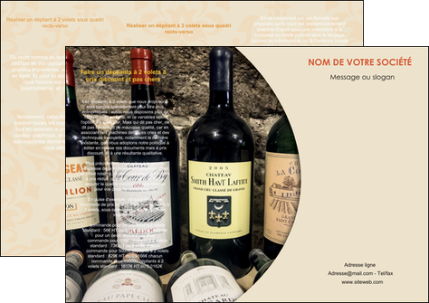 realiser depliant 3 volets  6 pages  vin commerce et producteur caviste vin vignoble MIDBE31998
